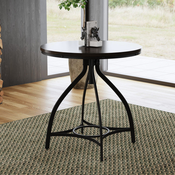 Haywood Gray Round Adjustable Bar Table