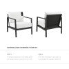 Alora Aluminum Outdoor 3PC Chat Set