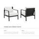 Alora Aluminum Outdoor 3PC Chat Set