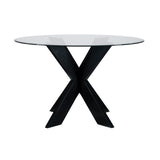 Auden Black Dining Table With Glass