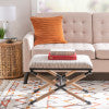 Campaign Striped Accent Stool