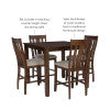 Landry 5 Piece Counter Height Set