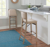 Keira Gray wash Padded Back Folding Bar Stool