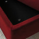 Welby Berry Velvet Chair and Ottoman Set
