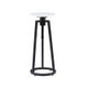 Aurora White Marble Black Adjustable Drink Table