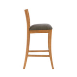 Reese Brown Bar Stools Upholstered Seat (Set of 2)