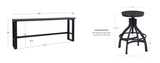 Haywood Sofa Bar 4 Stools 5 Piece Set