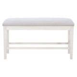 Mckoy White Counter Bench