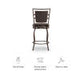 Townsend Dark Brown Adjustable Stool (Set of 3)