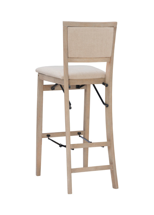 Keira Gray wash Padded Back Folding Bar Stool