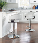 Devan Faux Leather Barrel Bar Stool