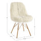 Daisy Faux Flokati Chair With Gold Legs