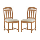 Demi Chair Brown With Upholstered Seat (set of 2)