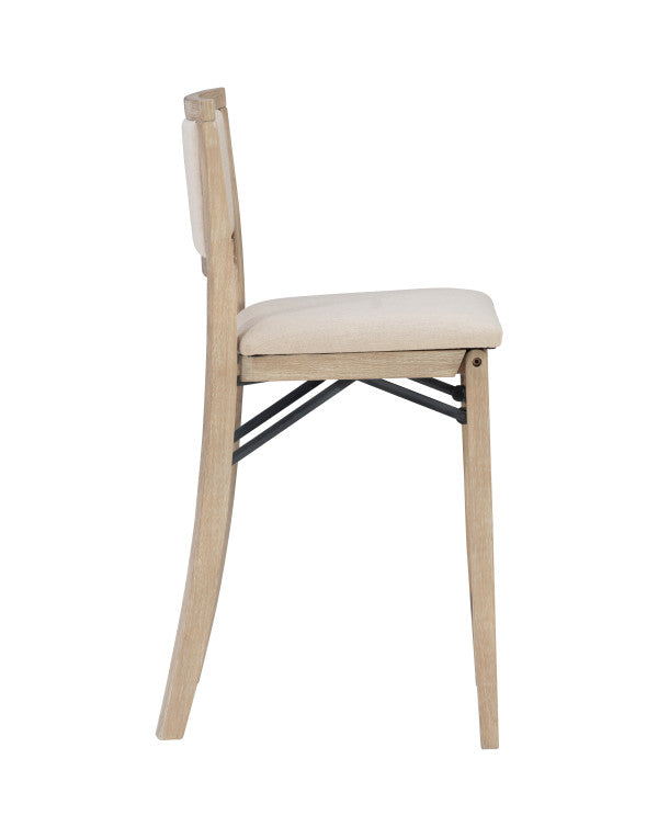 Keira Gray wash Padded Back Folding Bar Stool