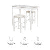 Lance Tavern Set Black With Faux Marble Top