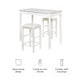 Lance Tavern Set Black With Faux Marble Top