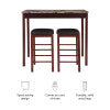 Lance Tavern Set Black With Faux Marble Top