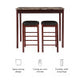 Lance Tavern Set Black With Faux Marble Top