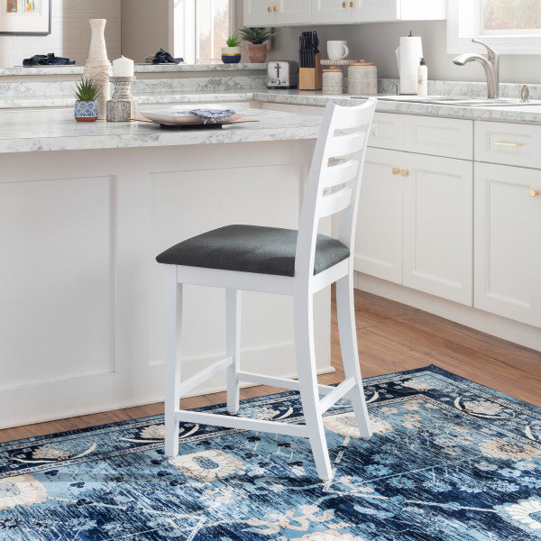 Felicia White Counter Stools (Set of 2)