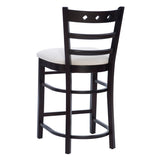 Dotty Dark Brown Counter Stools with Upholstered Seat (Set of 2)