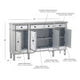 Milan Mirrored 3 Drawer 4 Door Console
