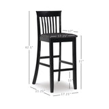 Torino Mission Back Stool