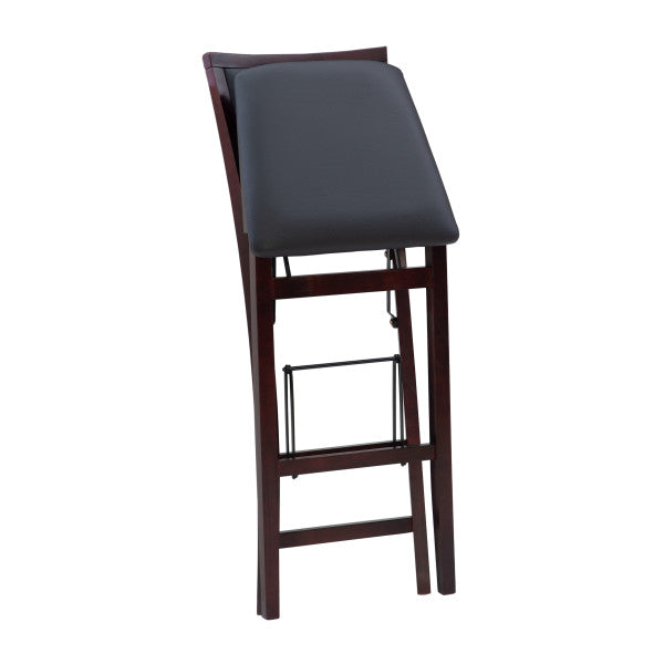 Keira Gray wash Padded Back Folding Bar Stool