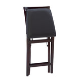 Keira Gray wash Padded Back Folding Bar Stool
