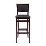 Keira Gray wash Padded Back Folding Bar Stool