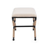 Campaign Linen Accent Bench