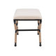 Campaign Linen Accent Bench