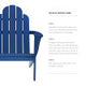 Adirondack Outdoor Chair