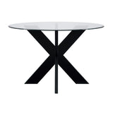 Auden Black Dining Table With Glass