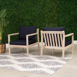 Svana Beige or Navy Side Chair (Set of 2)