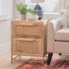Raphael Cane Two Drawer Table