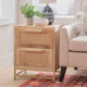 Raphael Cane Two Drawer Table