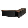 Norah Black Walnut Nook Black Table 2 Chair