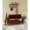 Shayla Walnut Storage Bench Split Seat