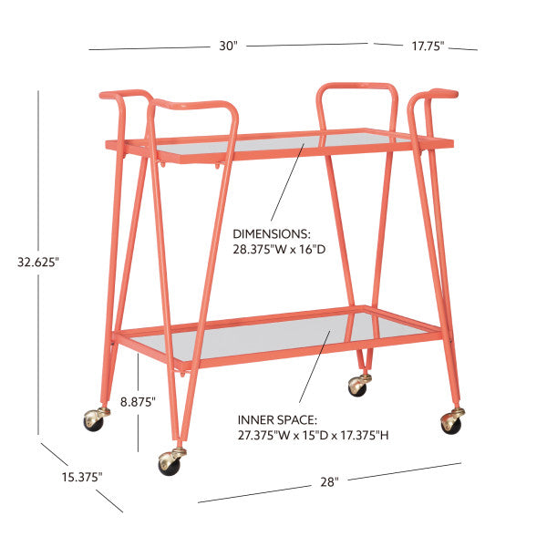Ellie Metal Bar Cart