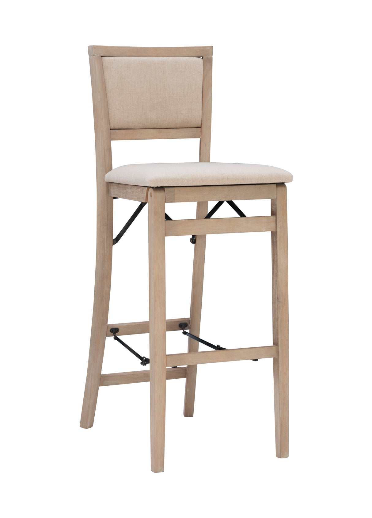 Keira Gray wash Padded Back Folding Bar Stool