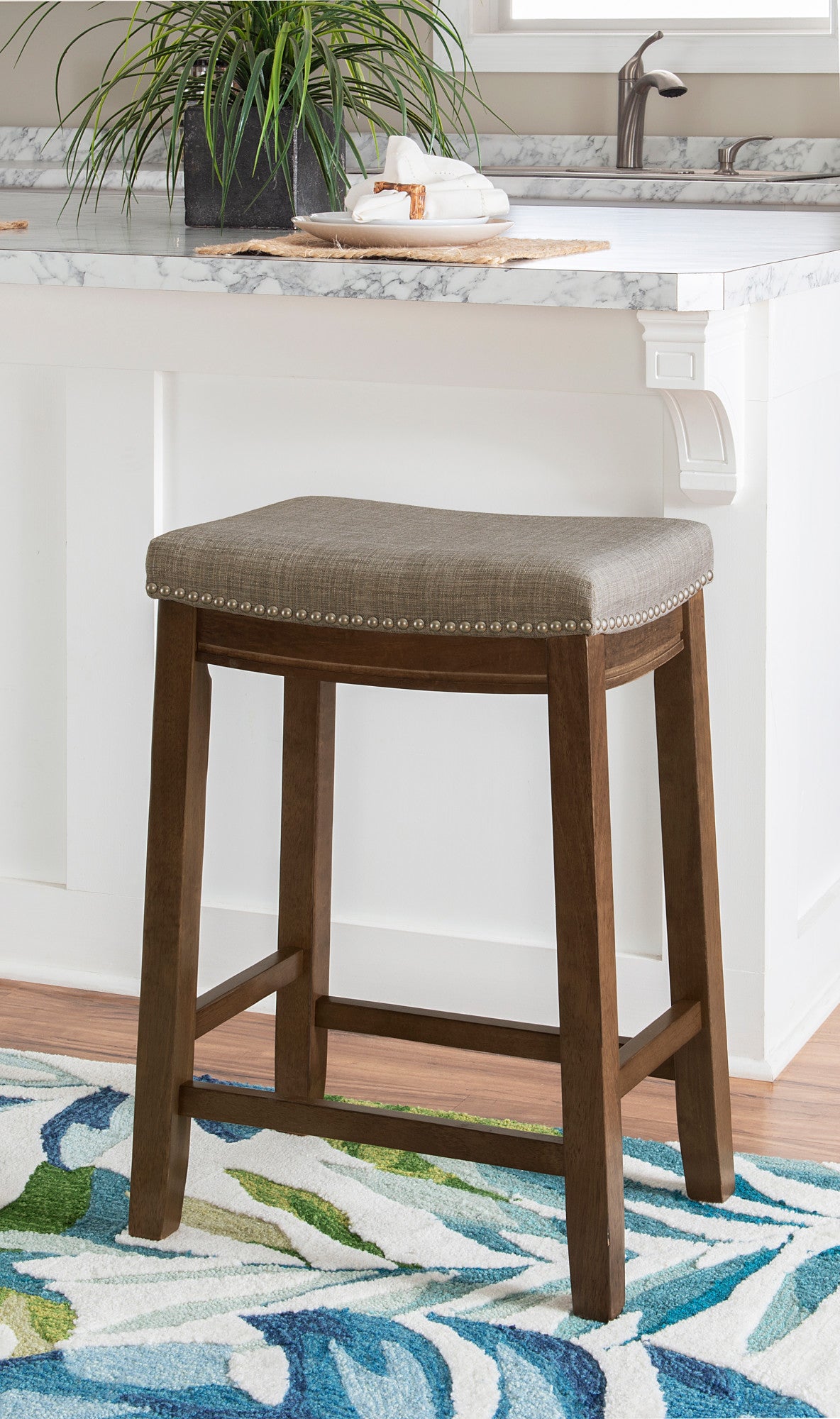 Claridge Linen Stool