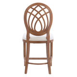 Oakley Brown Counter Stools Upholstered Seat (Set of 2)