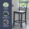 Laurel Blue Counter Stools (Set of 2)
