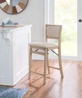 Keira Gray wash Padded Back Folding Bar Stool