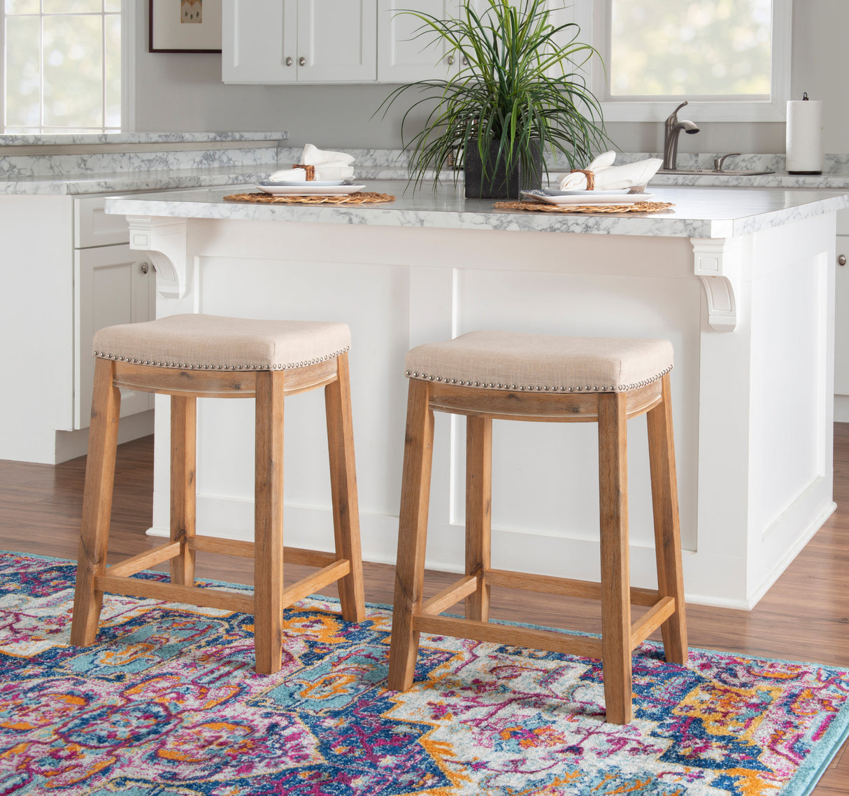 Claridge Linen Stool