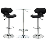 Beldon Black 3PC Faux Leather Faux Leatherb Set