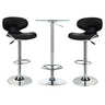 Beldon Black 3PC Faux Leather Faux Leatherb Set