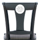 Roma Black Chair Upholstered Seat (Set oe 2)
