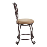 Gathered Back Bronze 31in Bar Stool
