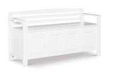 Laredo White Storage Bench